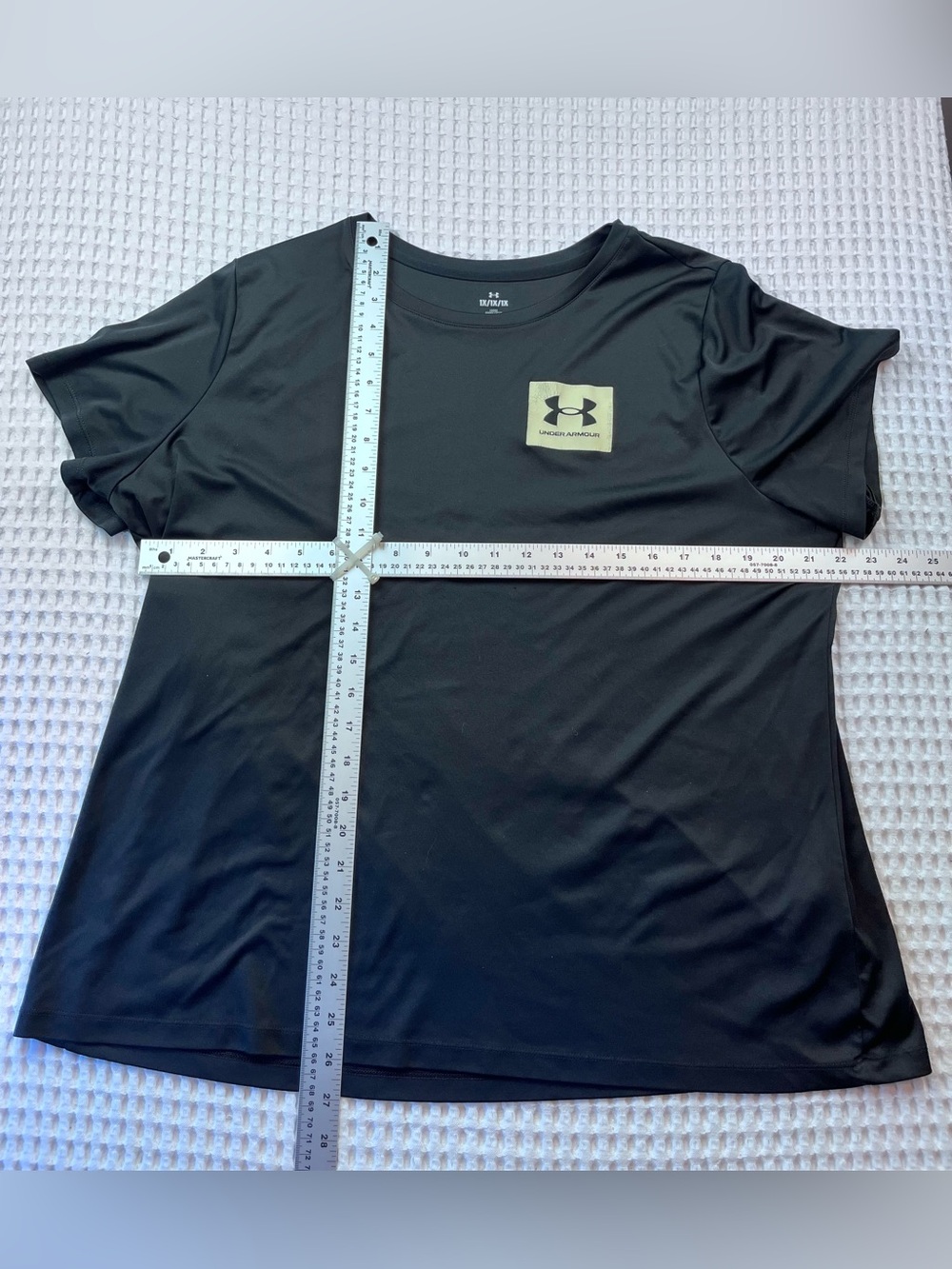 Under Armour HeatGear Black Graphic Athletic T-Shirt Women’s 1X Loose Fit - Picture 6 of 6